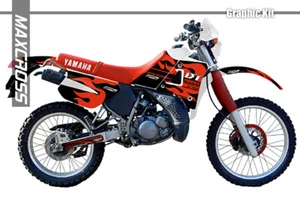 YAMAHA DT125R DT200R 1988 - 1992 MAXCROSS GRAPHICS KIT DECAL FULL Sticker FIRE1 - Picture 1 of 7