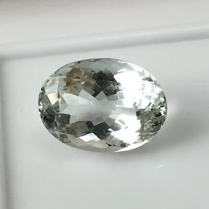 Natural Faceted Aquamarine 13.10 CTS 18X13 mm Oval Cut Untreated Loose Gemstone - Picture 1 of 6
