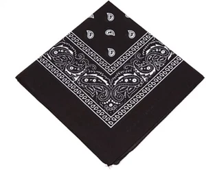 1/2 Dozen (6PC) Bandanas ~ Face Cover ~ Handkerchief ~ Bandanna Black - Picture 1 of 1