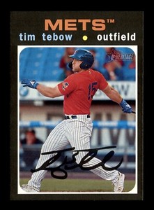  2020 Topps Heritage Minors #131 Tim Tebow New York Mets Baseball Card