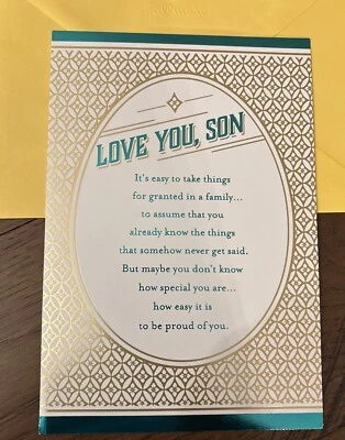 Tarjeta de felicitación Happy Easter Love You Son maravillosa y especial 5,5”x8” sello Foto 1 de 4