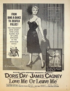 Love Me or Leave Me 1955 con anuncio impreso de película vintage de Doris Day James Cagney de los años 50 - Imagen 1 de 1