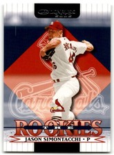 2002 Donruss The Rookies Jason Simontacchi Rookie St. Louis Cardinals #3