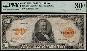 FR-1200 1922 $50.00 G.C B3155567 P.M.G #30EPQ - Picture 1 of 3