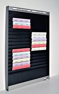 Black Workshop Job Card Rack For A5 Landscape Documents - 36 Pockets - Picture 1 of 2