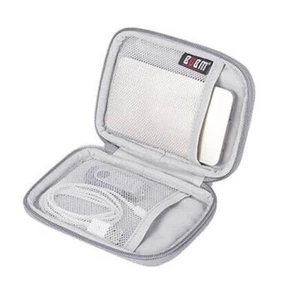 Case Padded Waterproof Pouch Case IN Grey for Powerbank Headset - Picture 1 of 4