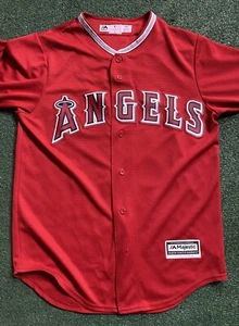 Majestic Mike Trout Anaheim Angeles Jersey M Red - Picture 1 of 4