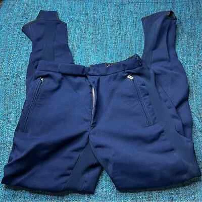 Pantalones de esquí vintage Bogner Alemania Occidental mezcla de lana estribo olímpico en azul marino 32 largos Foto 1 de 4