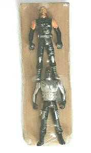 Toy Action Hero Figures 1:12 Scale Black & Grey Uniforms Muscle Men 6" 2 Lot - Picture 1 of 8