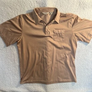 Featherlock by Enro Beige Polo Mens 2XL Tall Short Sleeve - Picture 1 of 6