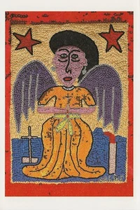 Postal George Valris "Ángel" 1995 Banner Haití Arte Popular COMO NUEVO Sin Usar - Imagen 1 de 1