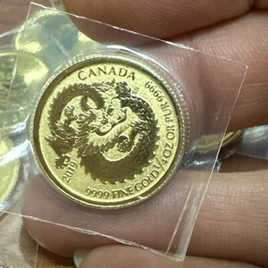 2019 Canada $10 Lucky Dragon 1/4 oz .9999 Gold Coin - Gem BU / Sealed "SEE NOTE" - Picture 1 of 6