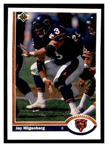 1991 Upper Deck #267 JAY HILGENBERG Chicago Bears ~G3U