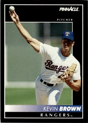 1992 Pinnacle Baseball Card Kevin Brown Texas Rangers #405 - Image 1 of 2