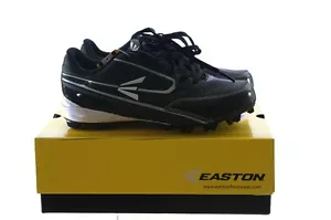 Botines deportivos de béisbol Easton Turbo negros plateados para niños 11 2 5 6 jóvenes NUEVOS - Imagen 1 de 3