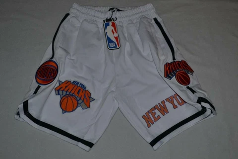 PRO STANDARD NEW YORK KNICKS LOGO WHITE MENS SHORTS ALL SIZES NEW Cover