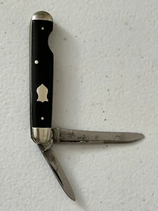 HIBBARD SPENCER BARTLETT Pocket Knife Made in USA 2 Blade Shield Grandpa Vtg - Picture 1 of 5