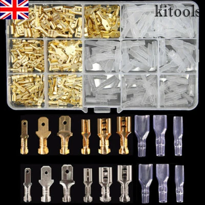 360pcs Car Electrical Wire Terminals Insulated Crimp Connectors Spade Kit Set UK