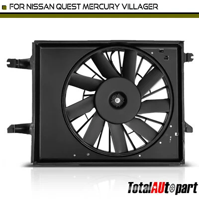 Radiator Fan w/ Shroud Assembly for Nissan Quest Mercury Villager 1996 1997 1998 - Image 1 of 4