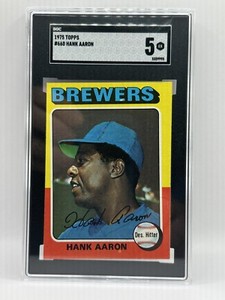 1975 Topps #660 Hank Aaron SGC 5 EX