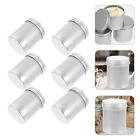  6 Pcs Aluminum Box Travel Airtight Tea Canister Jar Container with Lid