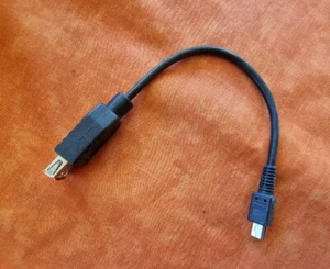 Adaptateur USB B male vers USB A femelle. Technologie USB 2 (noir) - Imagen 1 de 4