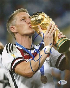 Foto Beckett Bastian Schweinsteiger Alemania Copa del Mundo Firmada Auto 8x10 BAJO CERTIFICADO DE AUTENTICIDAD - Imagen 1 de 2