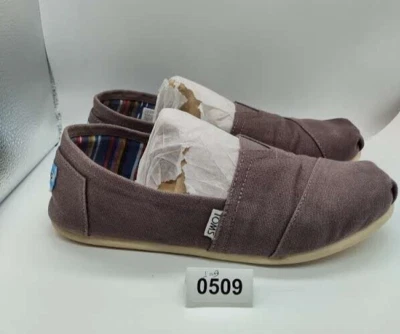 TOMS Mujer Clásico Lona Sin Cordones Gris Ceniza Talla 9 EE. UU. #0509 Foto 1 de 4