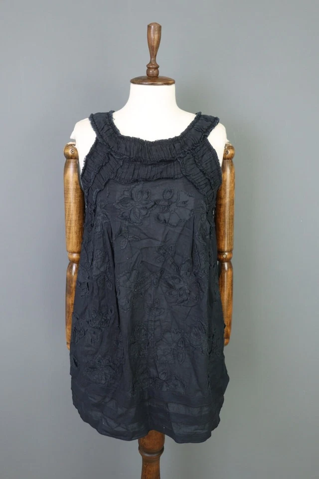 Blusa túnica Philosophy Alberta Ferretti talla USA 4 azul bordado Foto 1 de 4