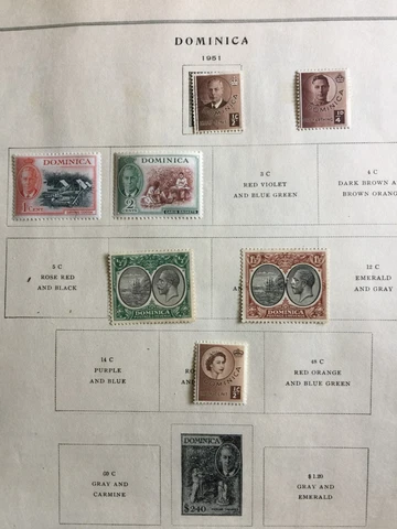 Dominica Stamp Lot  2 Photos Cover