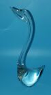 Vintage Clear blown Glass Swan 8 1/2 "