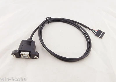 10x USB 2.0 B Female Panel Mount To Pitch 2.54mm 5 Pin Motherboard Printer Cable - Image 1 of 4