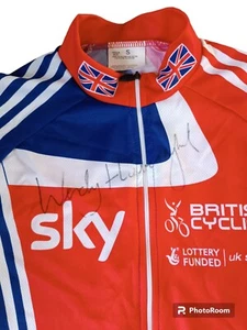 Hand Signed Cycling Jersey/Shirt  Wendy Houvenaghel 2012 Great  Britain/ Ireland - Picture 1 of 3