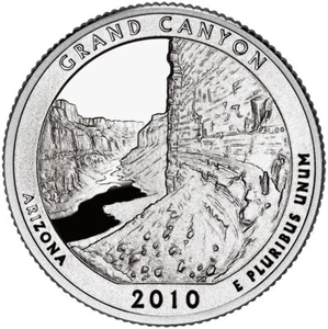 2010 D Grand Canyon Quarter. ATB Series Uncirculated From US Mint roll. 549 - Picture 1 of 1