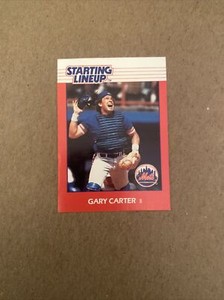 1998 Kenner Starting Lineup Card Gary Carter New York Mets