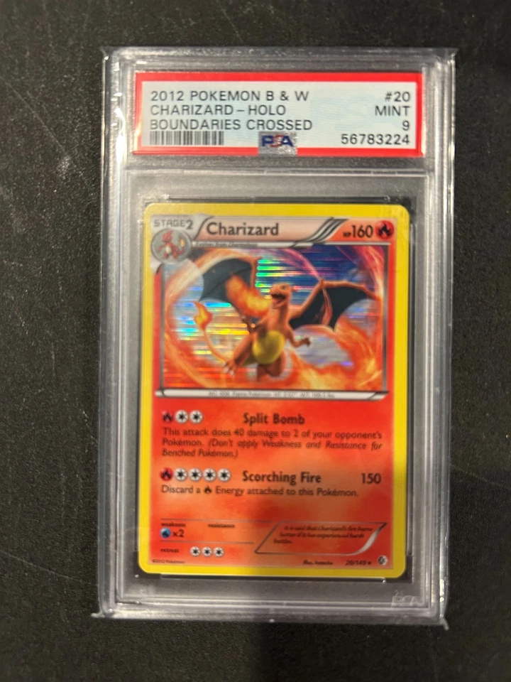 PSA 9 Mint 2012 Pokemon B&W Black & White Boundaries Crossed Charizard #20 Holo - Image 1 of 2