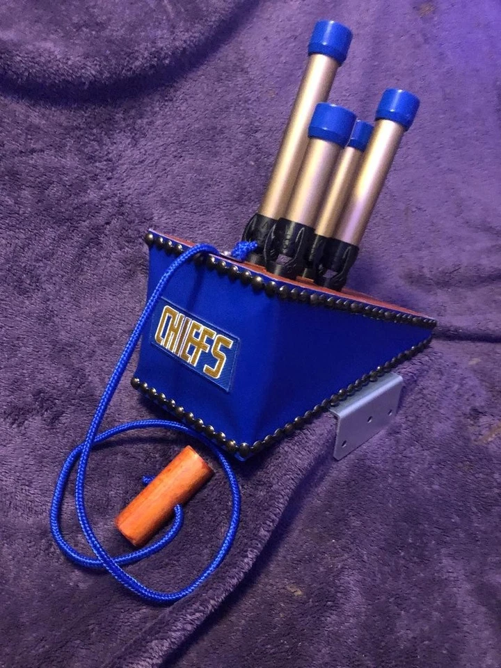 SLAPSHOT tribute blue bellows train whistle, garden signal. - Image 1 of 4