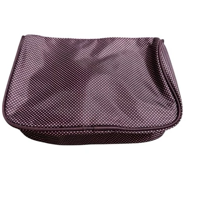 Thirty One Purple Dots Zippered Pouch Make Up Bag  - Image 1 of 4