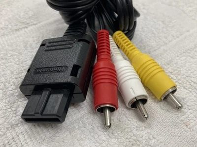 Official Nintendo AV Cable Audio TV Lead RCA adapter Snes N64 Gamecube A1 Pak - Image 1 of 4