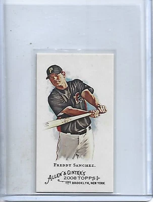 Freddy Sanchez-2008 Topps Allen and Ginter Mini SIN NÚMERO EN LA PARTE POSTERIOR-Piratas Foto 1 de 2