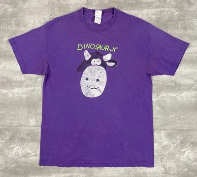 vintage DINOSAUR JR 2005 TOUR COW t shirt MENS L Y2K PURPLE INDIE ROCK PUNK - Image 1 of 4