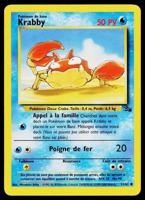 Krabby 51/62 Fossil Common FRENCH - Image 1 of 2