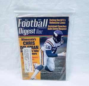 Football Digest December 1988 NFL Minnesota Vikings Chris Doleman Magazine - Picture 1 of 2