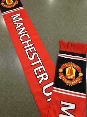 Manchester United - UK England Football Soccer 6 1/2” X 55” Scarf Double Sided - Image 1 of 4
