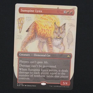 Sunspine Lynx (sin fronteras) Magic The Gathering Bloomburrow raro 292 casi nuevo - Imagen 1 de 6