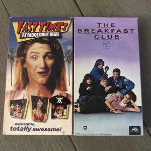 Fast Times at Ridgemont High & The Breakfast Club VHS Set - Picture 1 of 8