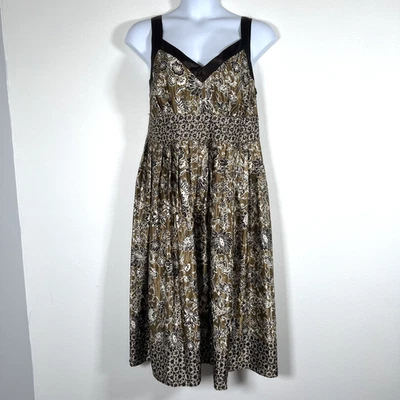 Vestido Babydoll Vintage Para Mujer Y2K Satinado Talla 18W Floral Lentejuelas City Girl Marrón Foto 1 de 4