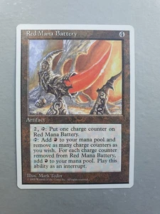 Red Mana Battery , MTG Fourth Edition (1995) Rare Artifact NM - Picture 1 of 2