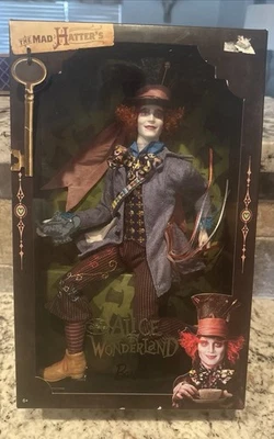 NIB Barbie Collector Disney Alice in Wonderland - Mad Hatter- 2009- Mattel T2104 - Image 1 of 4
