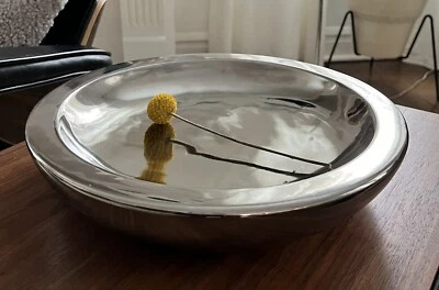 Modernist It’s About Romi Amsterdam cerámica plateada cuenco poco profundo esmalte brillante Foto 1 de 4